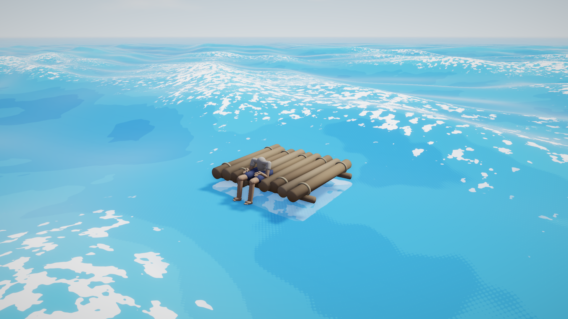 The ocean at mid-morning