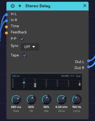 Stereo Delay module